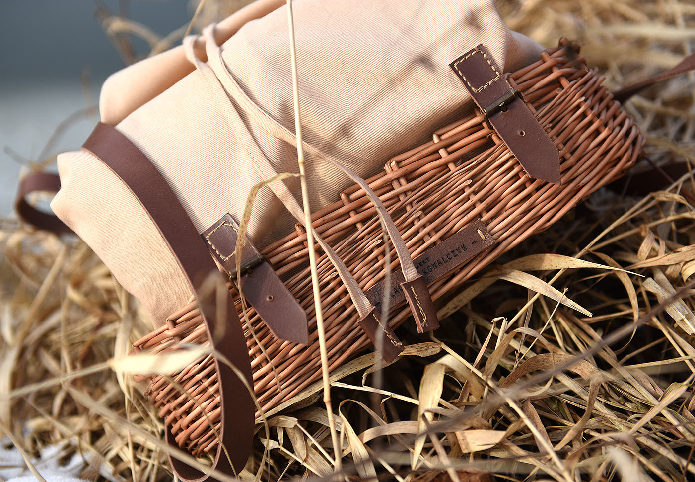 Wicker Backpack，weave，Sailing bag，osier basket，