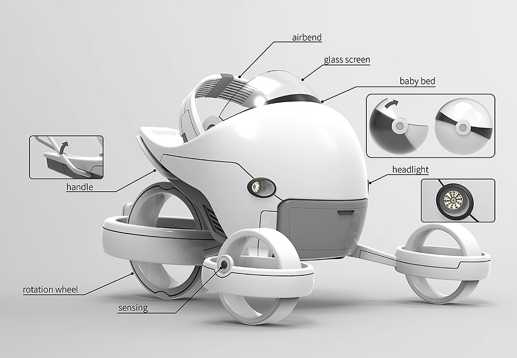 Bao Baoche，Mother and baby，Stroller liver，gyroscope，