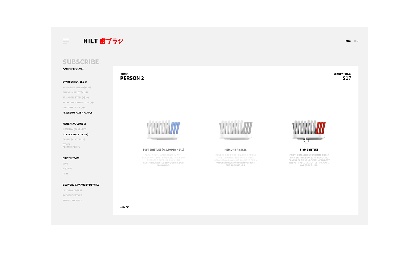 Joe Miller，HILT，toothbrush，