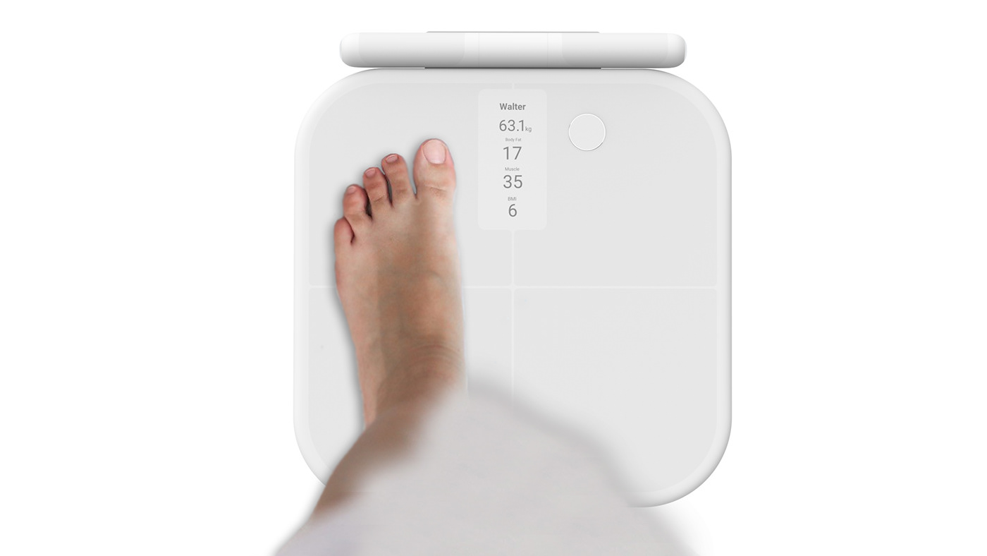 Asteroid，healthy，weighing-machine，app，intelligence，white，