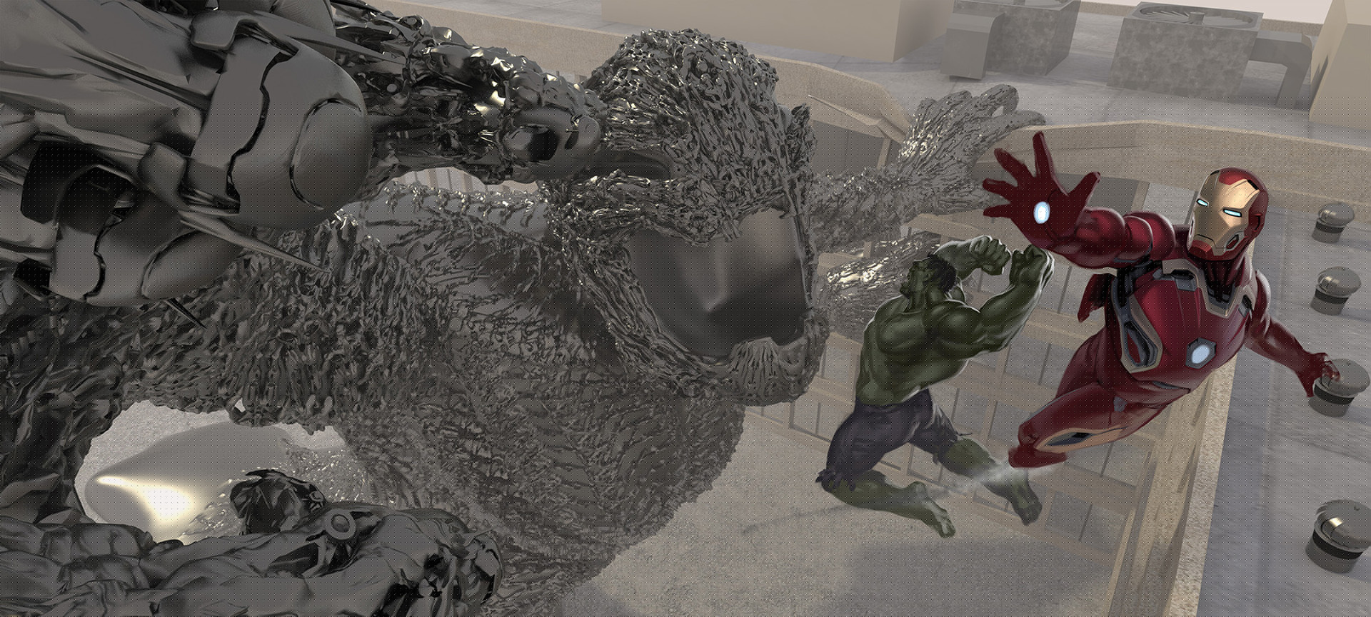 Iron Man，Avenger，Concept map，film，Stark building，