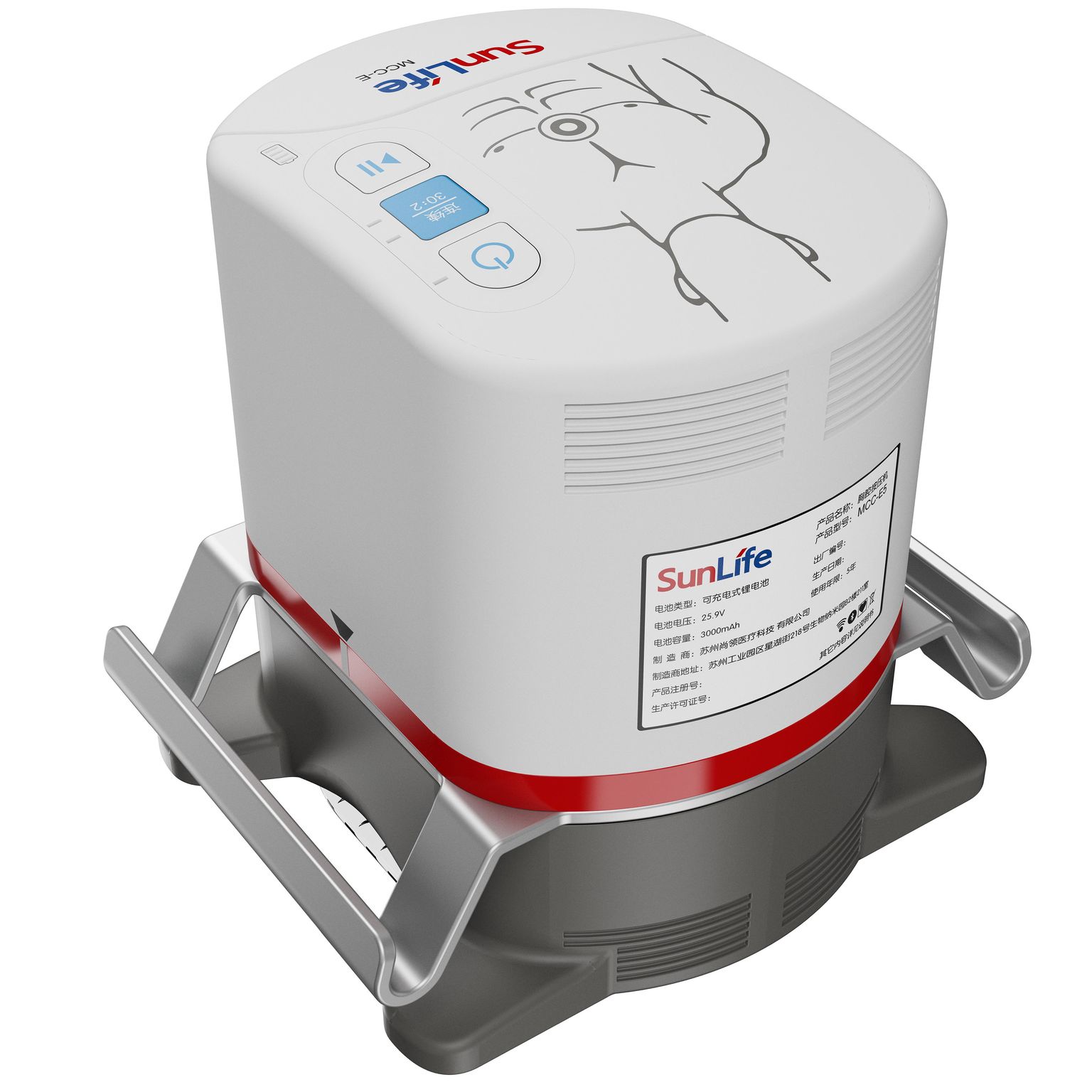 MCC-E，Medical equipment，product design，Medical equipment，3D compression electric cardiopulmonary resuscitation machine，