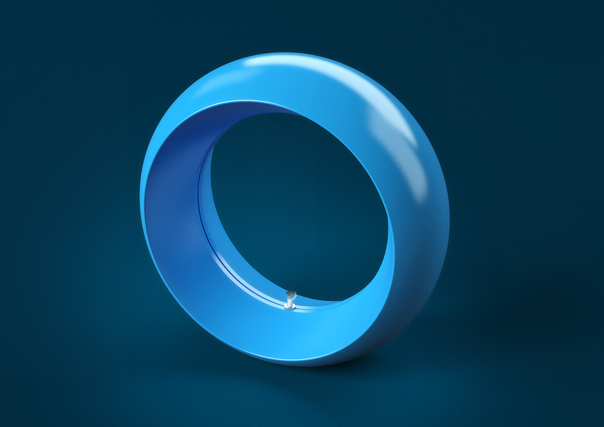 Lamp design，Ornaments，candle，Ring shape，circular，blue，black and white，Minimalist，modern stylish，Desk lamp，desk lamp，