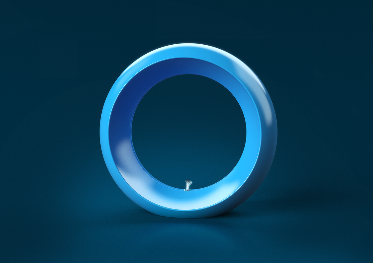 Lamp design，Ornaments，candle，Ring shape，circular，blue，black and white，Minimalist，modern stylish，Desk lamp，desk lamp，
