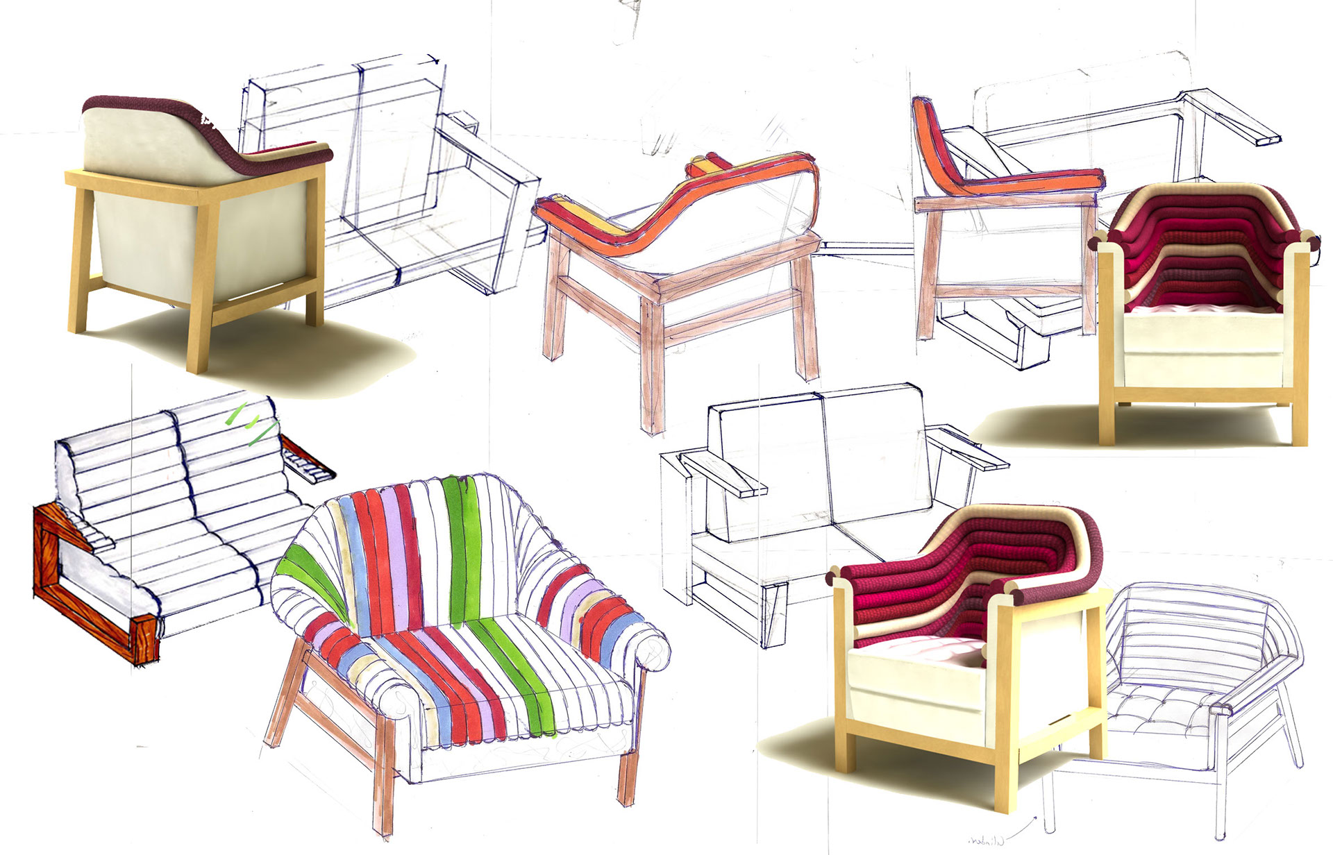 product design，Old technology，furniture design ，