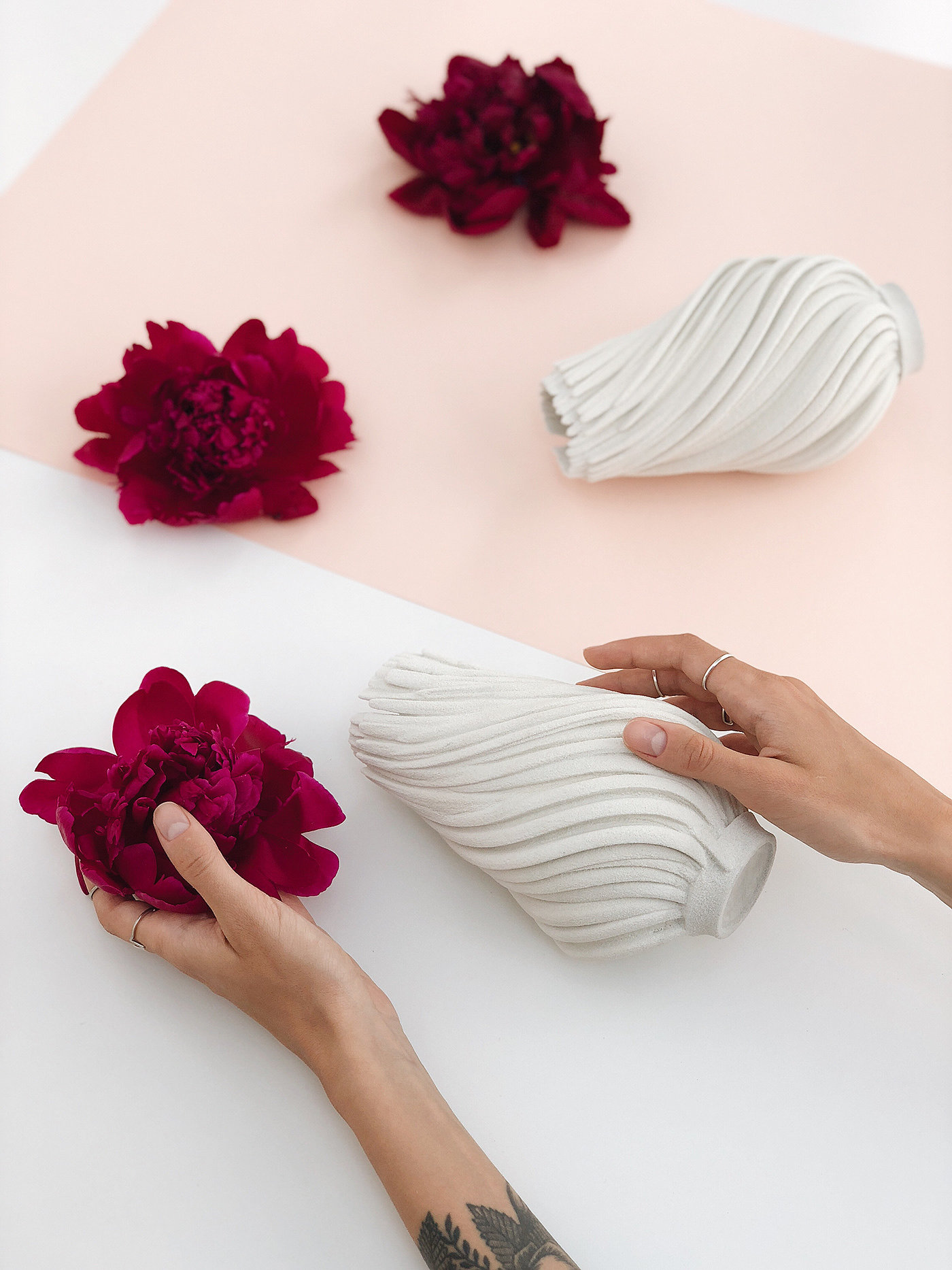 furniture，vase，white，blue，3D printing，