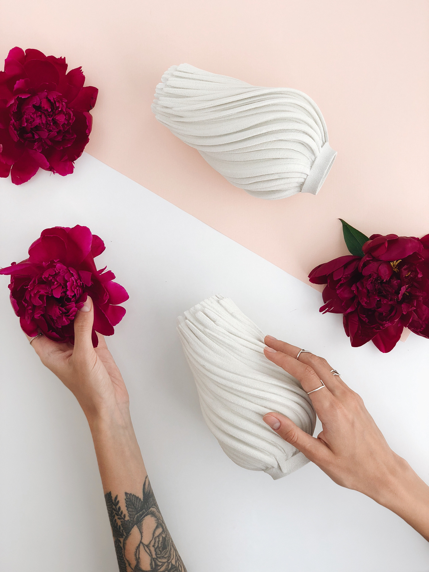 furniture，vase，white，blue，3D printing，