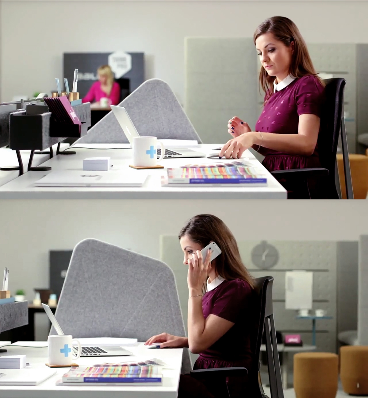 to work in an office，furniture，modularization，table，chair，cabinet，