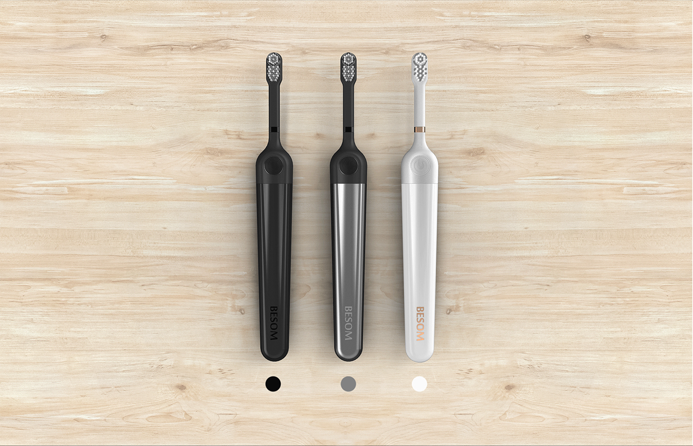 black，Electric toothbrush，BESOM，