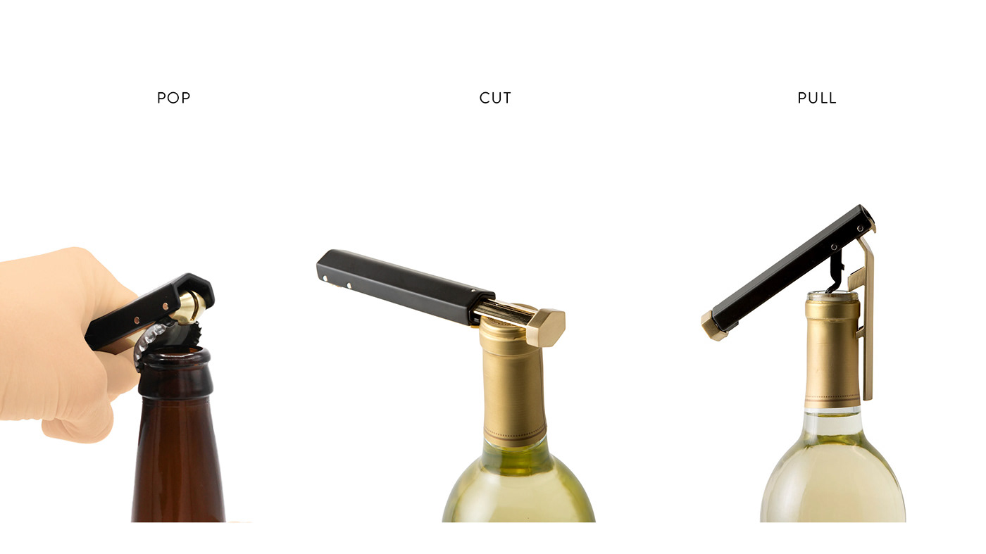Bottle opener，Corkscrew，Waiter，