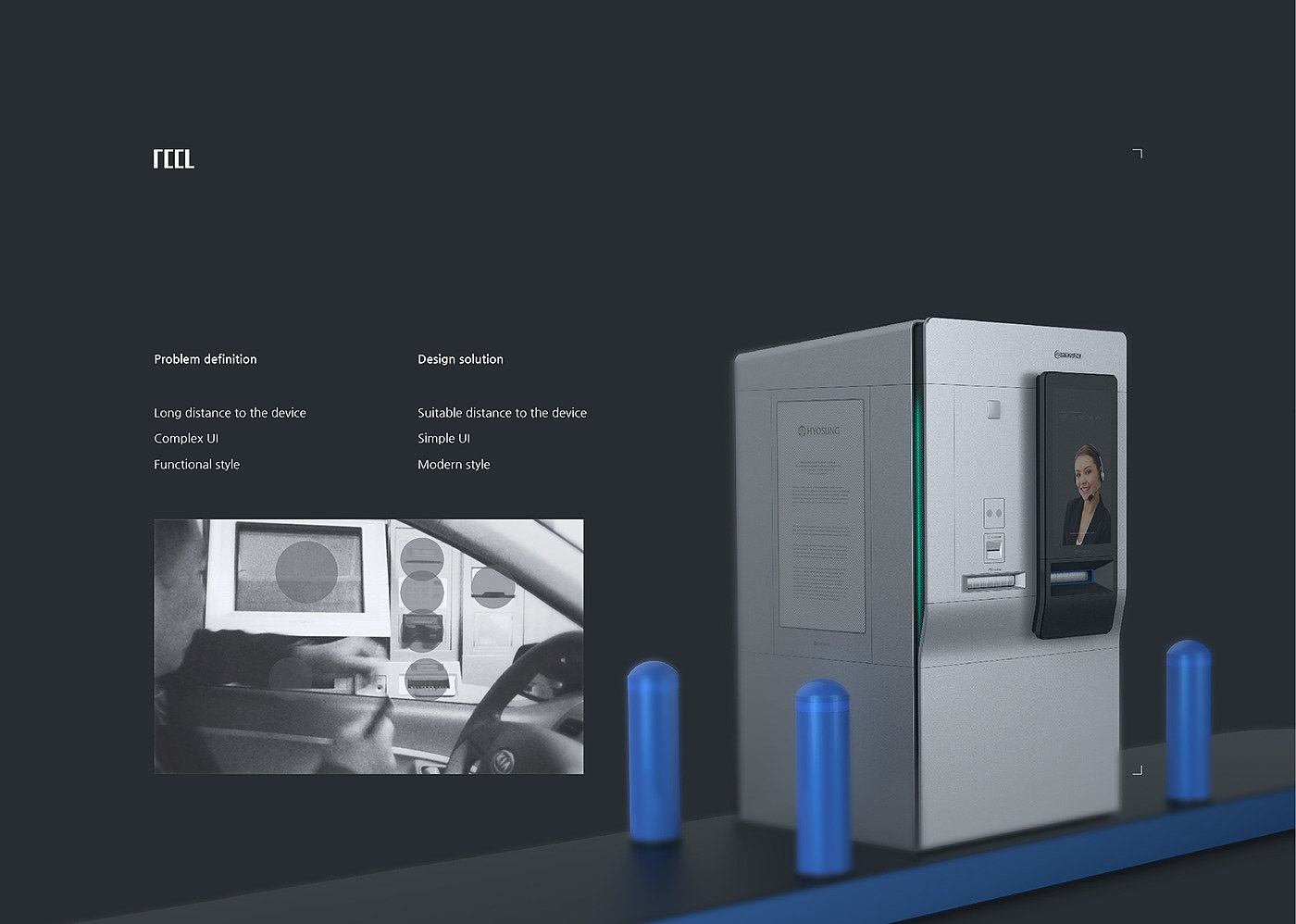 Drive-up ATM，Dedicated lane ATM，concept，