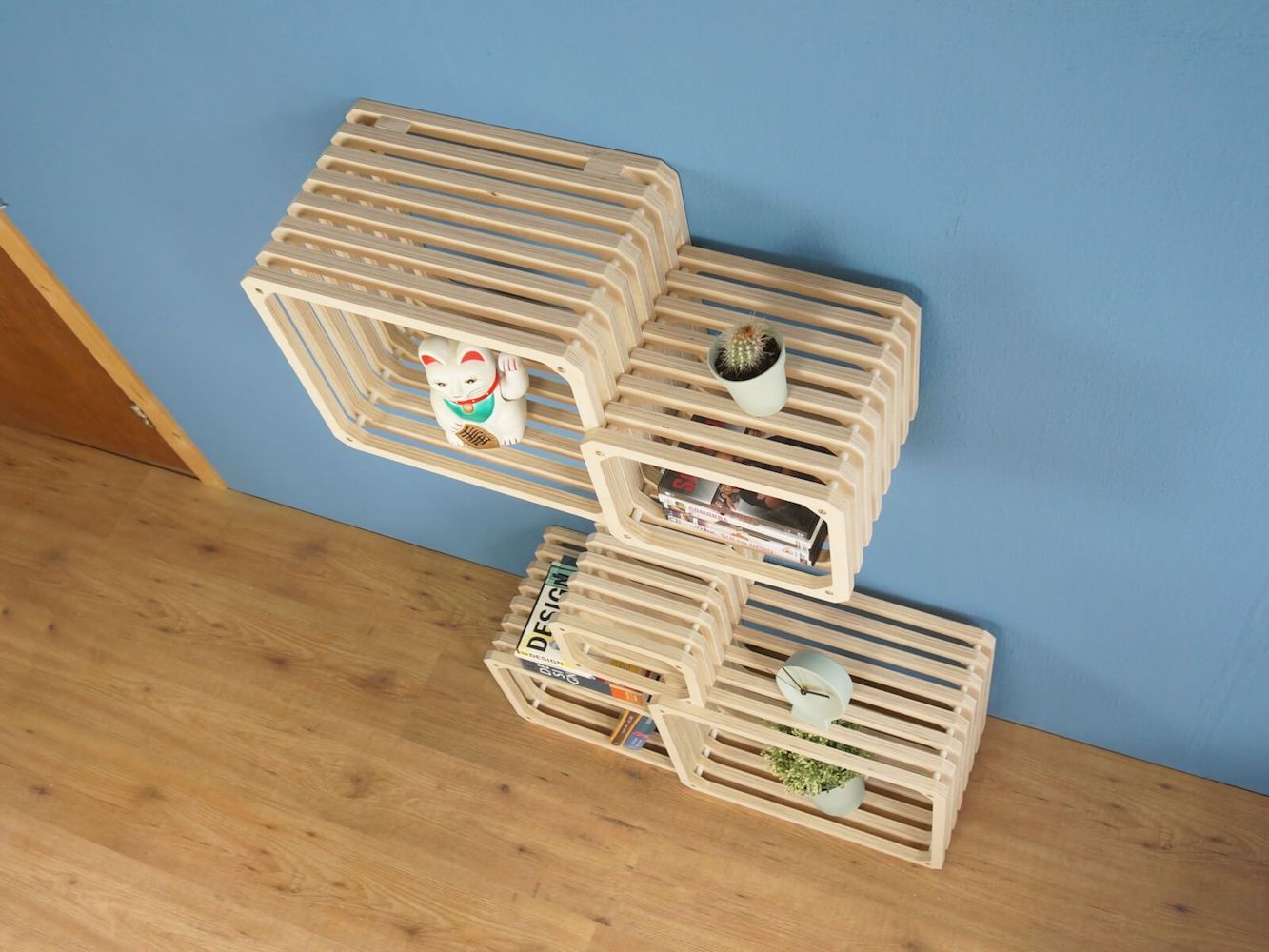 Studio Lorier，Wood Shelving，Wooden frame，assemble，