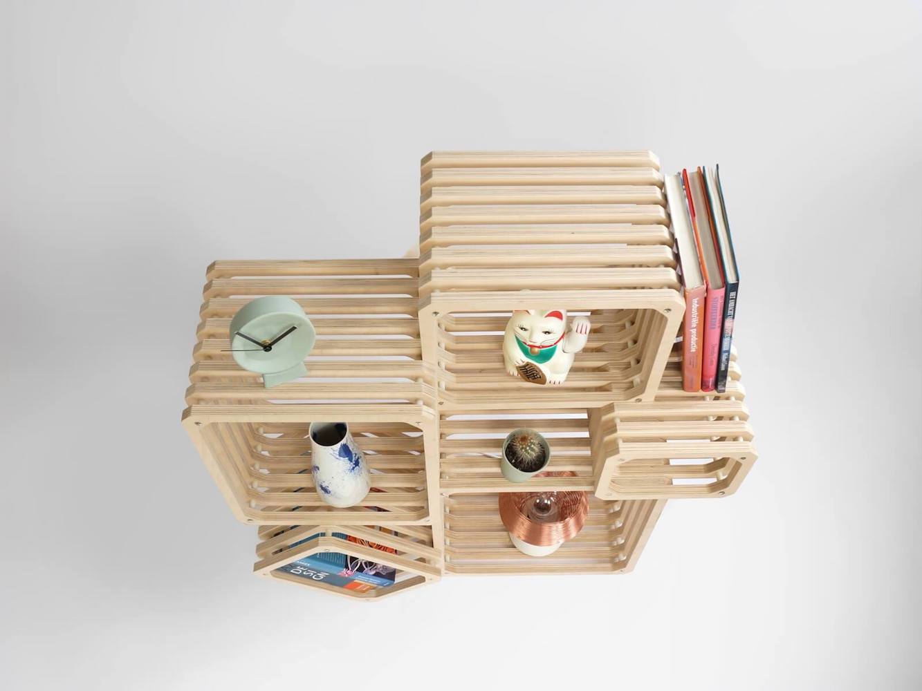 Studio Lorier，Wood Shelving，Wooden frame，assemble，
