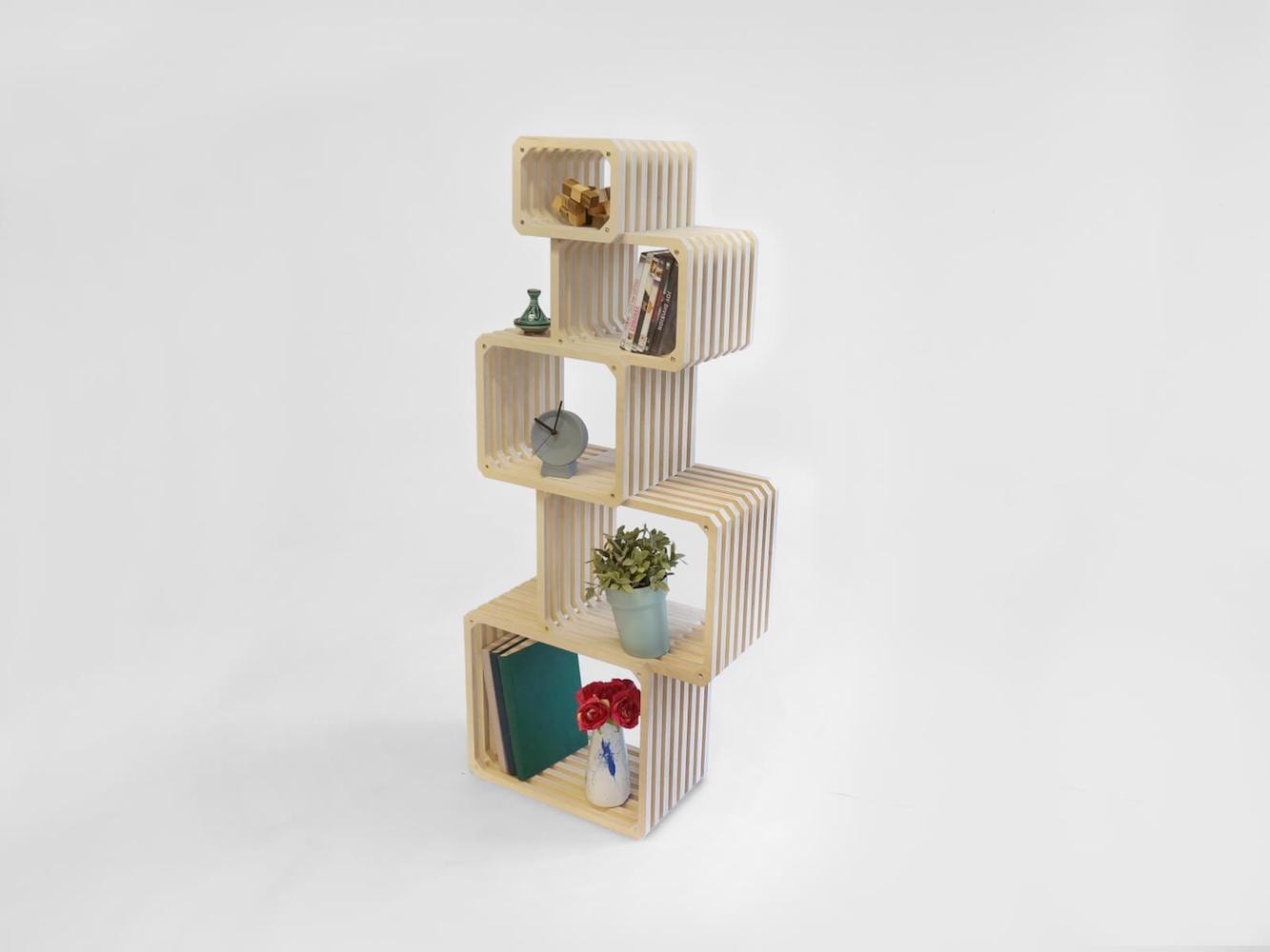 Studio Lorier，Wood Shelving，Wooden frame，assemble，