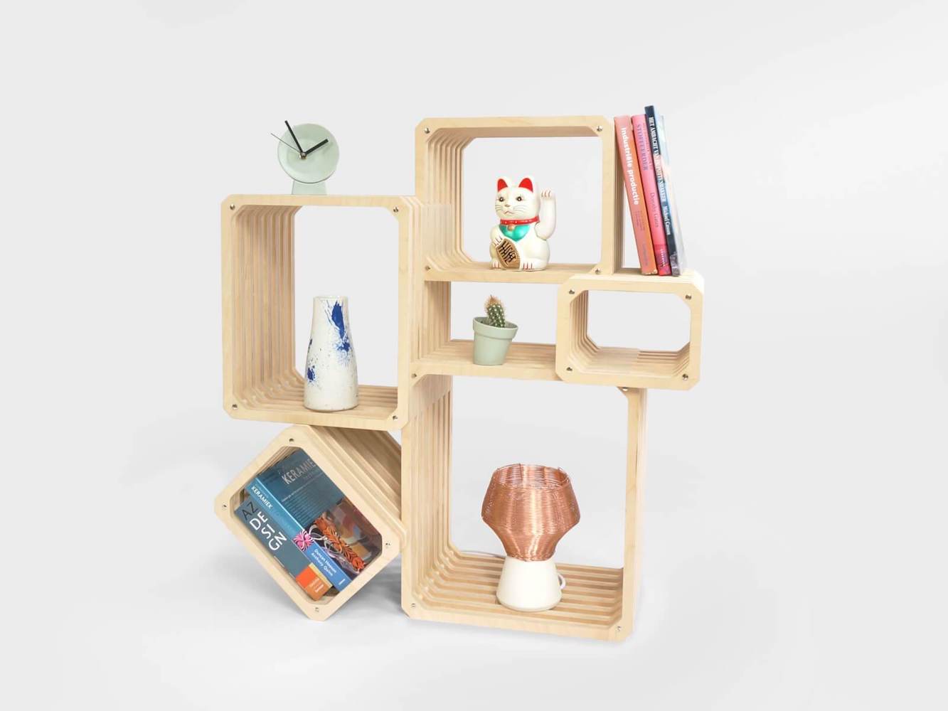 Studio Lorier，Wood Shelving，Wooden frame，assemble，