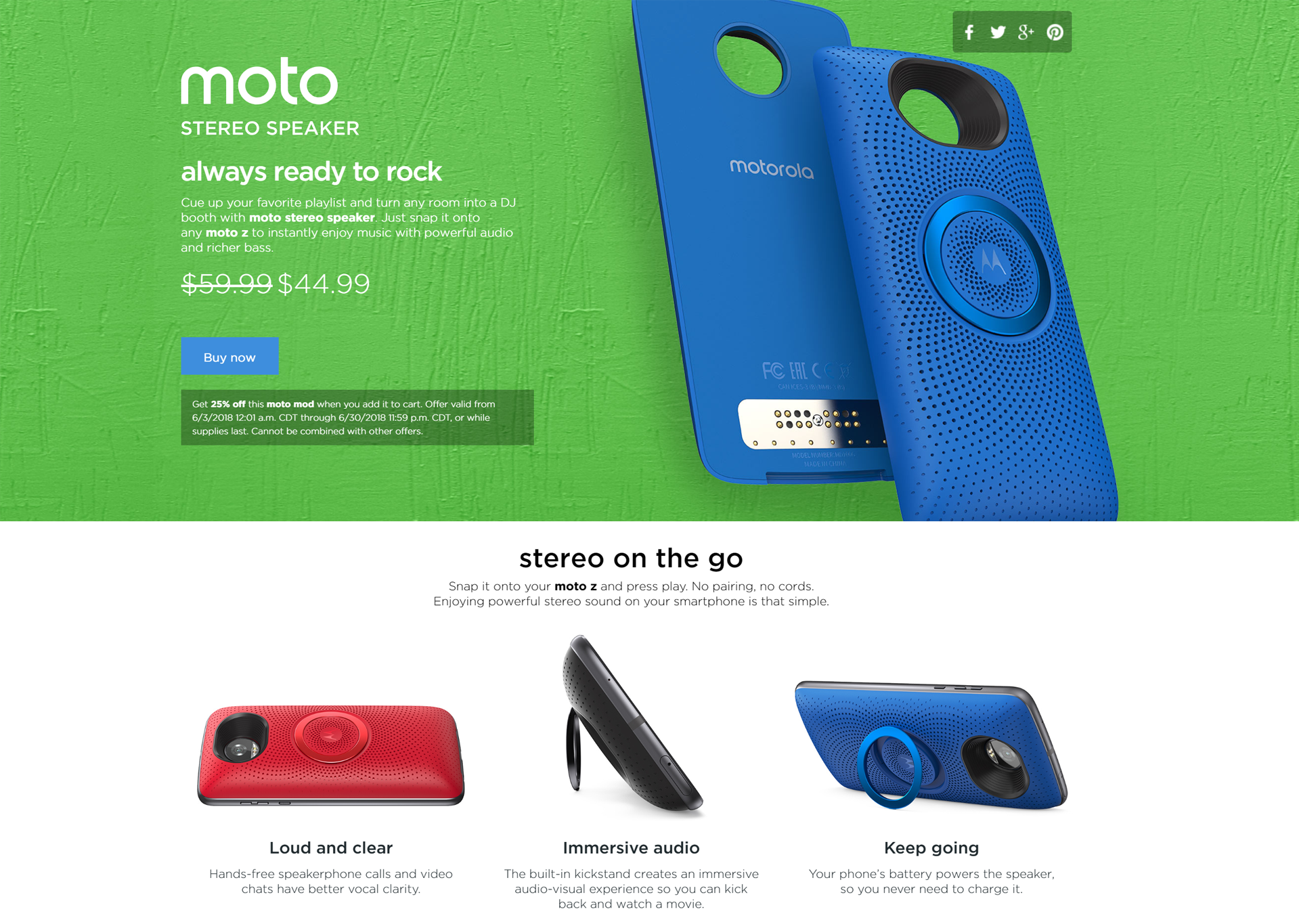 Motorola，modularization，speaker，