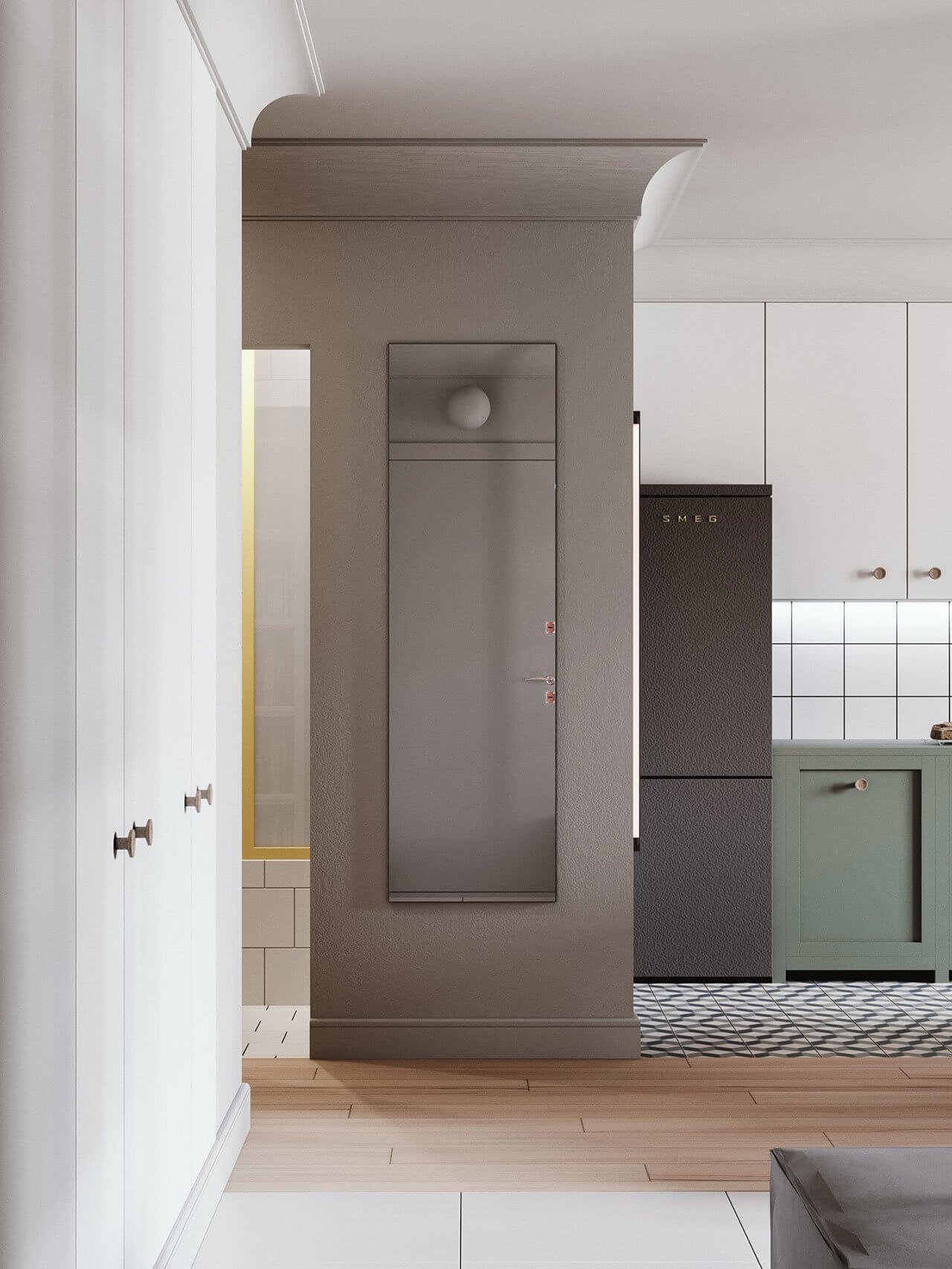 Building interior，Soft outfit，Advanced grey，Black and white gray，Design，Interior design，Color matching，blue，orange，