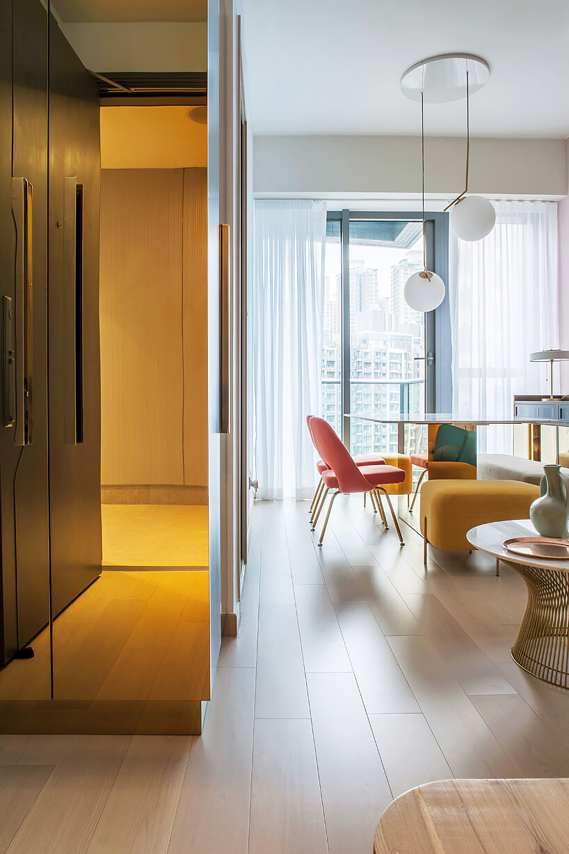 Building interior，Soft outfit，Advanced grey，Black and white gray，Design，Interior design，Color matching，blue，orange，