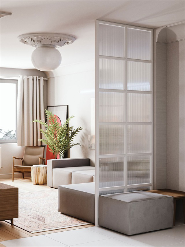 Building interior，Soft outfit，Advanced grey，Black and white gray，Design，Interior design，Color matching，blue，orange，