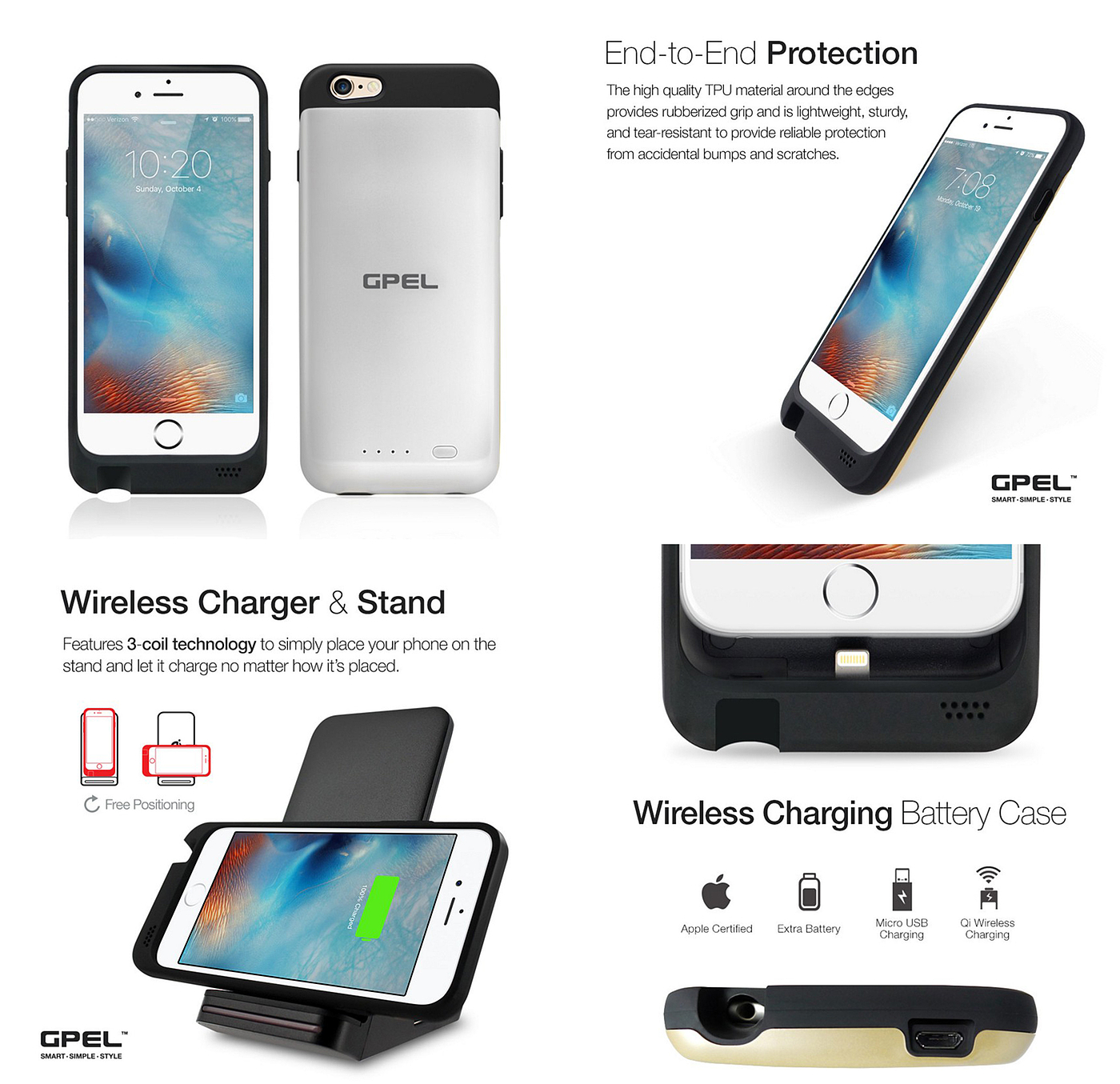 GPEL，Wireless charging，Mobile phone shell，iphone，