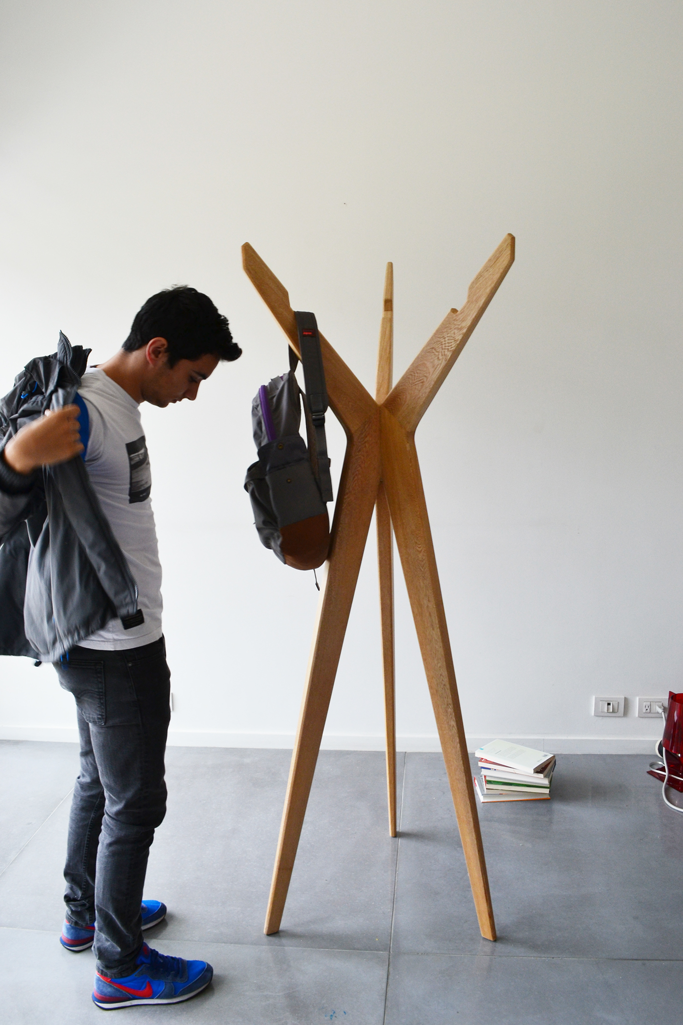 wood，Coat rack，Coat Rack Maca，