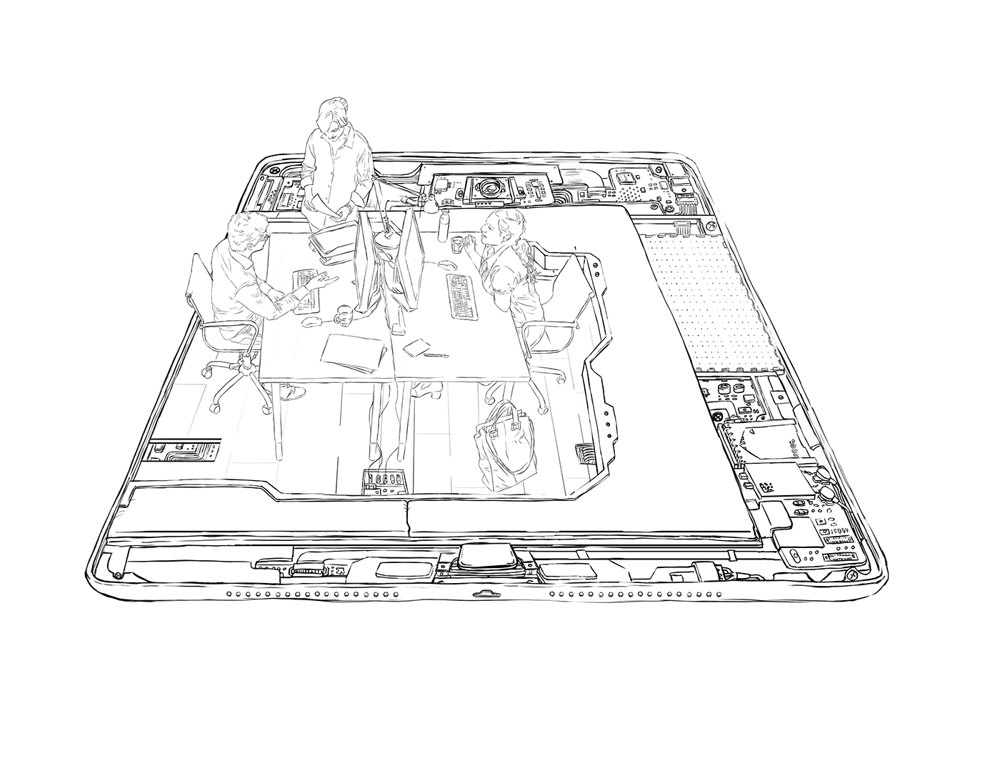 cgi，office，Electronic equipment，Wakoopa Offices，