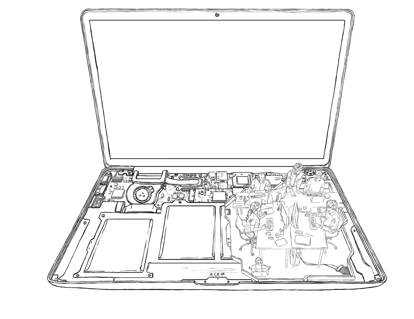 cgi，office，Electronic equipment，Wakoopa Offices，