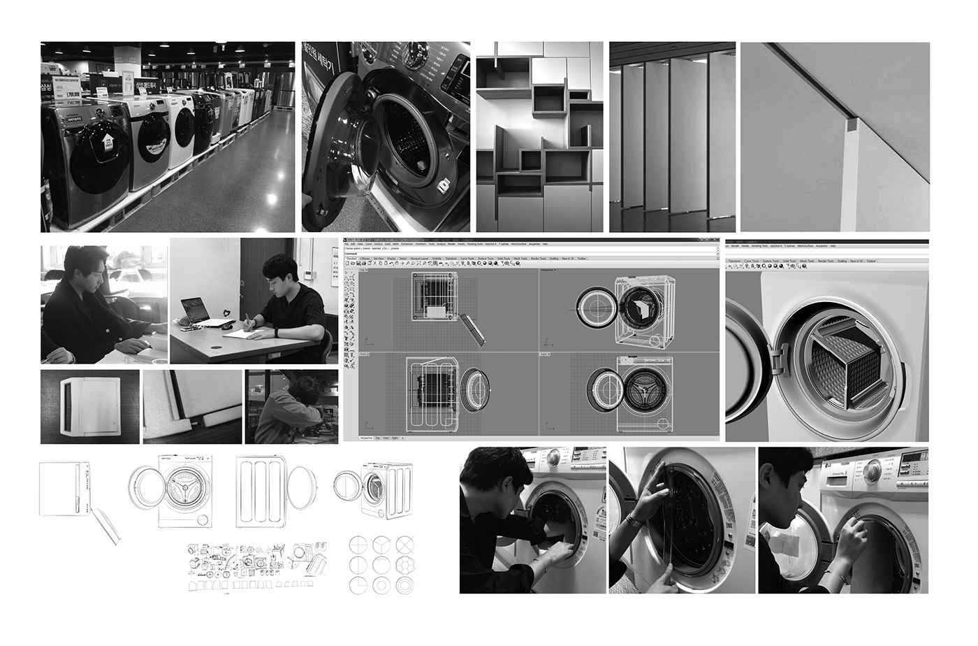 Washing machine，Split Drum，dyeing，baffle，