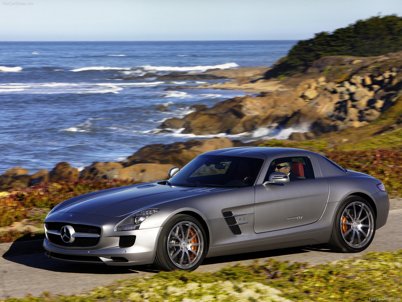 银色,跑车,mercedes-benz