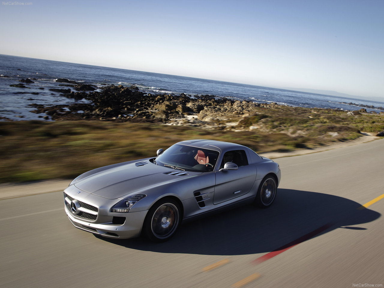 银色,跑车,mercedes-benz