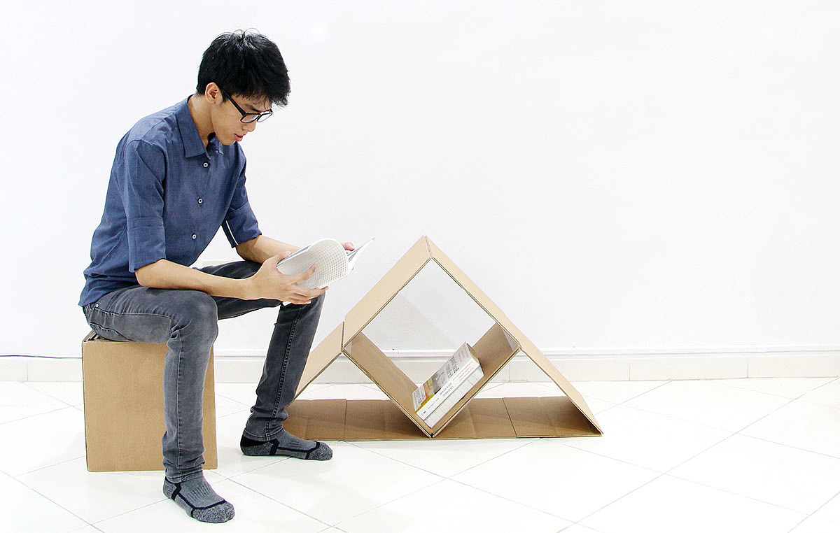 bookshelf，diy，GIZA，Folding cardboard，