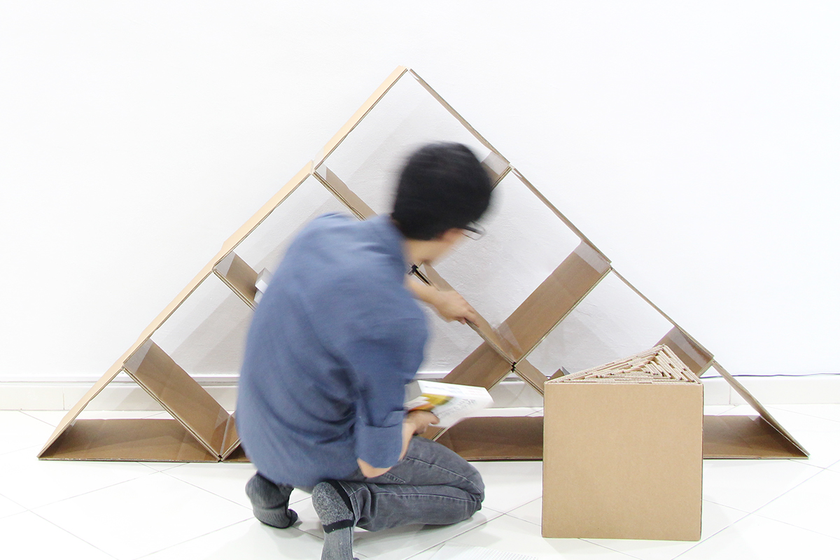 bookshelf，diy，GIZA，Folding cardboard，