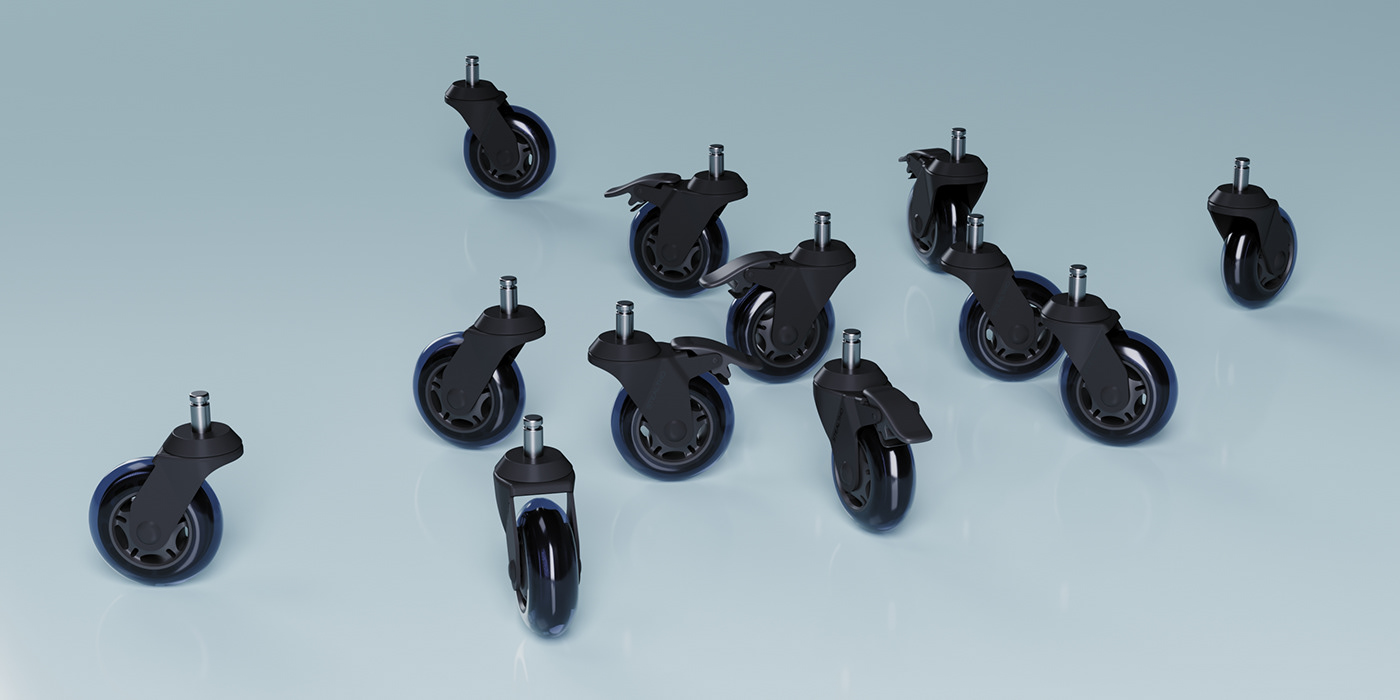 Office chair wheel，S T E A L T H O，