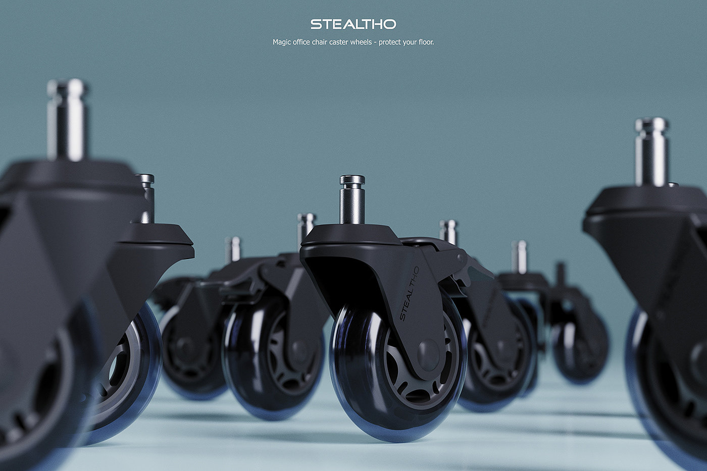 Office chair wheel，S T E A L T H O，