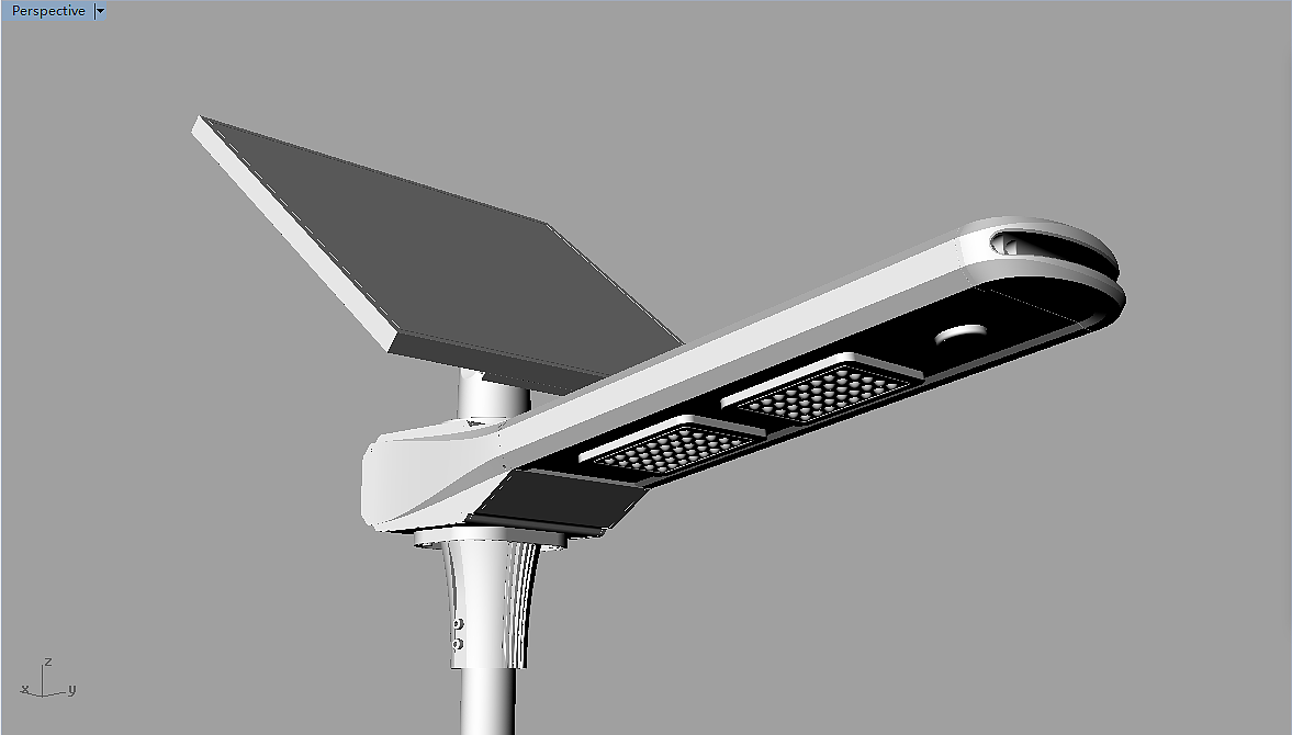industrial design，Solar street lamp，Sheet metal，Lighting class，Product modeling design，