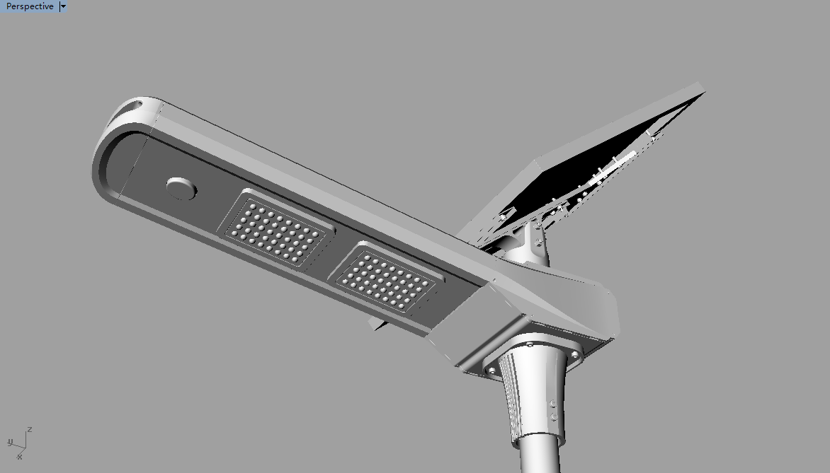 industrial design，Solar street lamp，Sheet metal，Lighting class，Product modeling design，