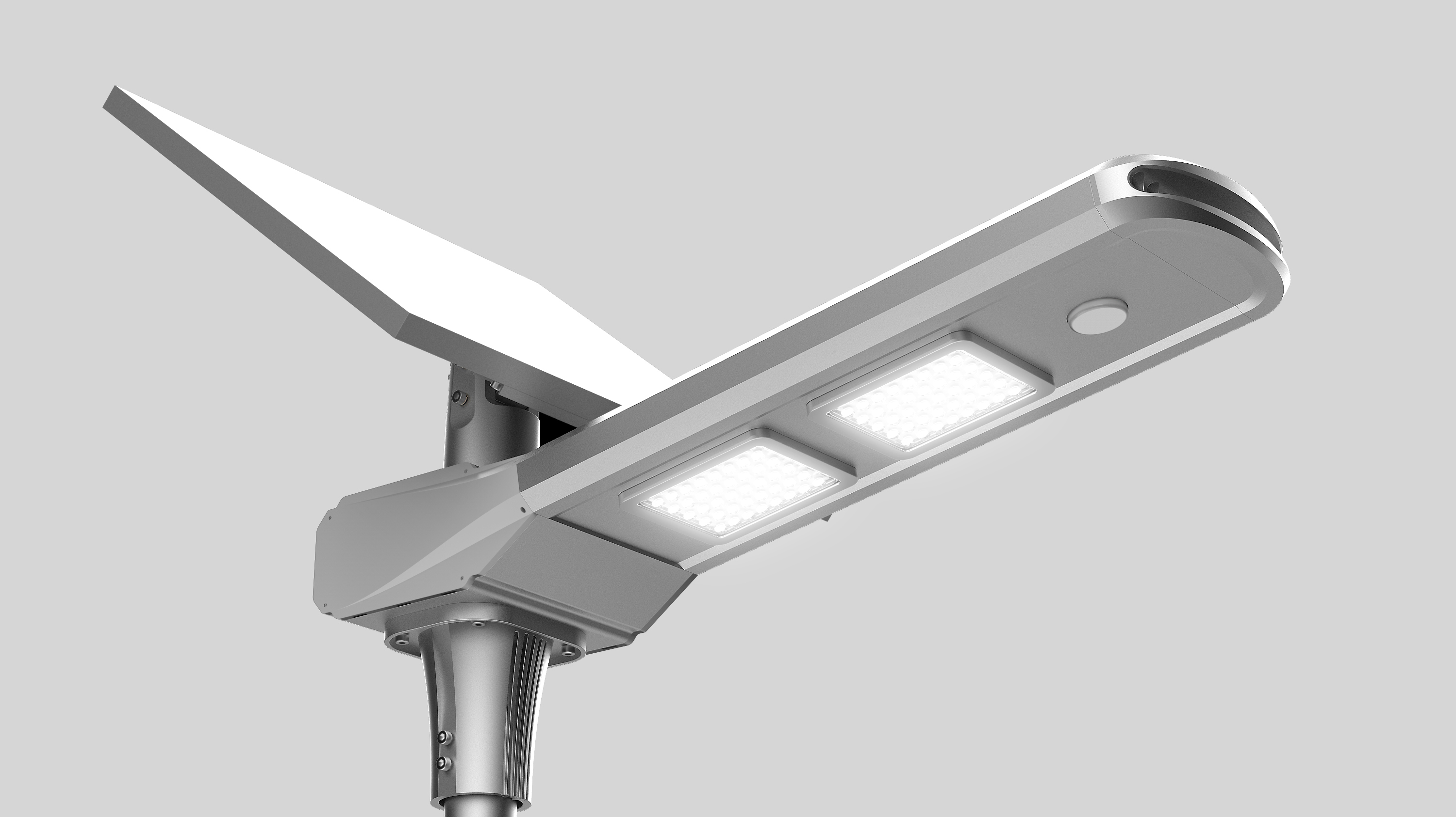 industrial design，Solar street lamp，Sheet metal，Lighting class，Product modeling design，