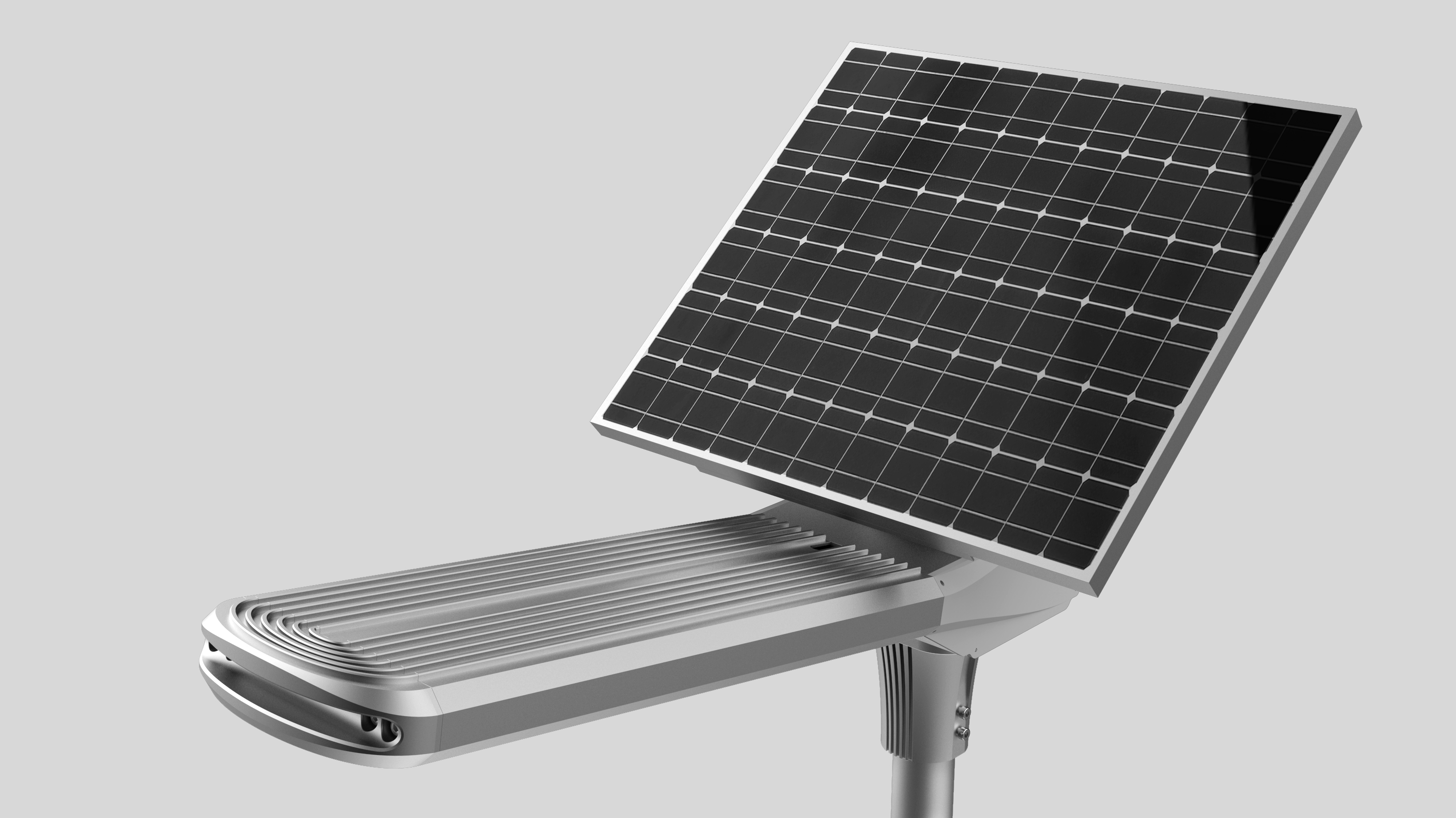 industrial design，Solar street lamp，Sheet metal，Lighting class，Product modeling design，