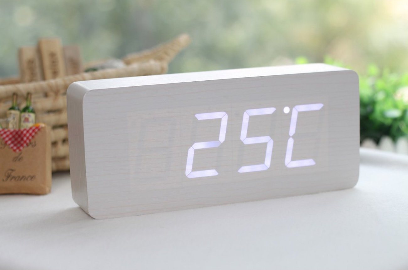 grain，led，alarm clock，white，