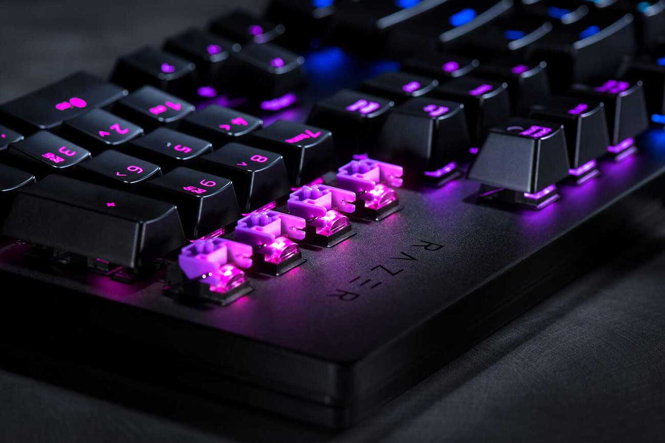 Razer Huntsman，Optical machinery，Keyboard design，