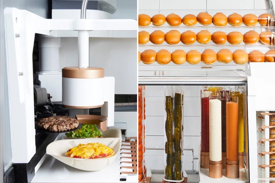 automation equipment ，hamburger，Food cooking，Fast Food，Creative invention，Creative design，