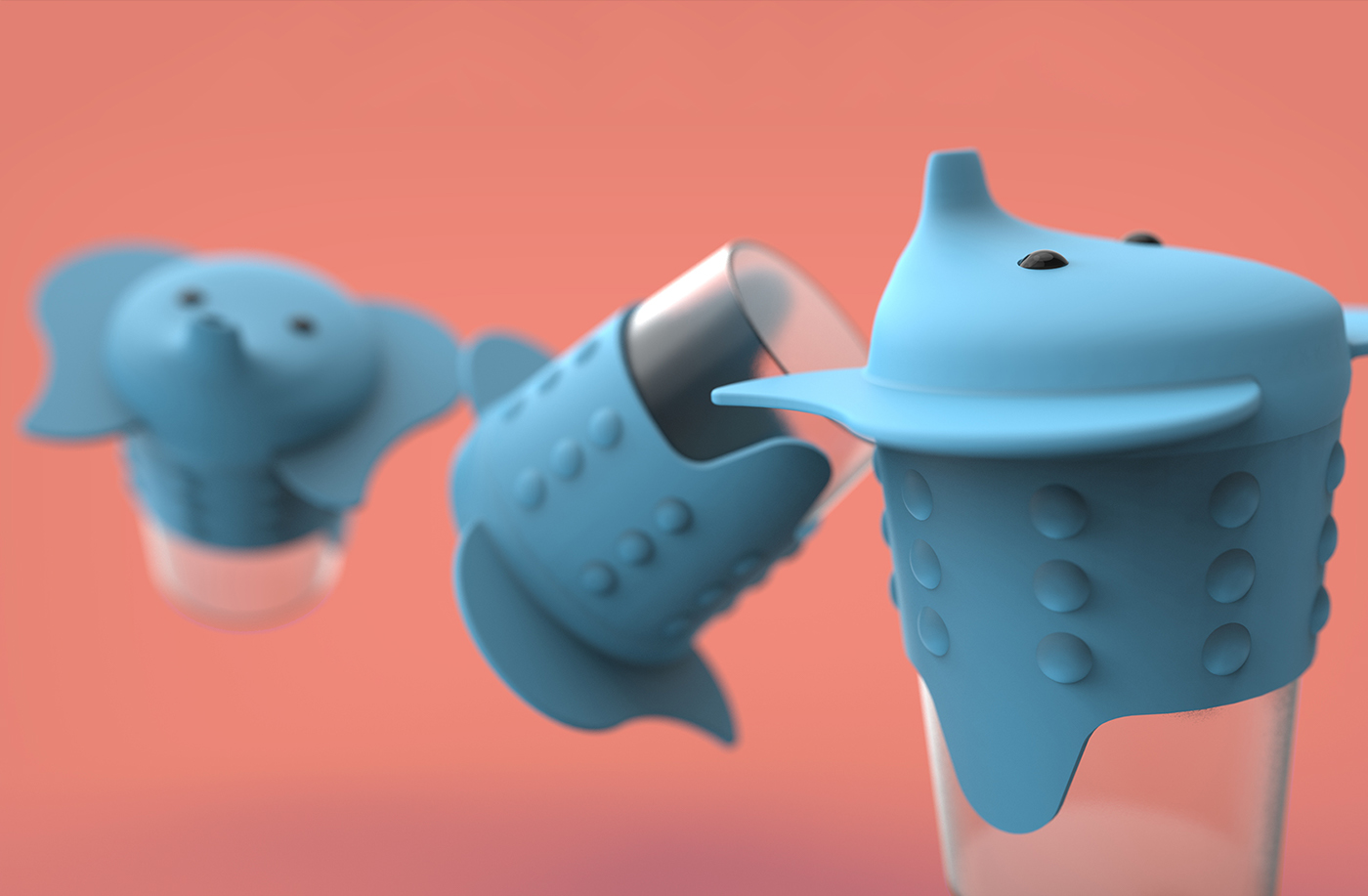 Grippy Sippy，Interesting，Baked silica gel，Cup cover，Cute shape，