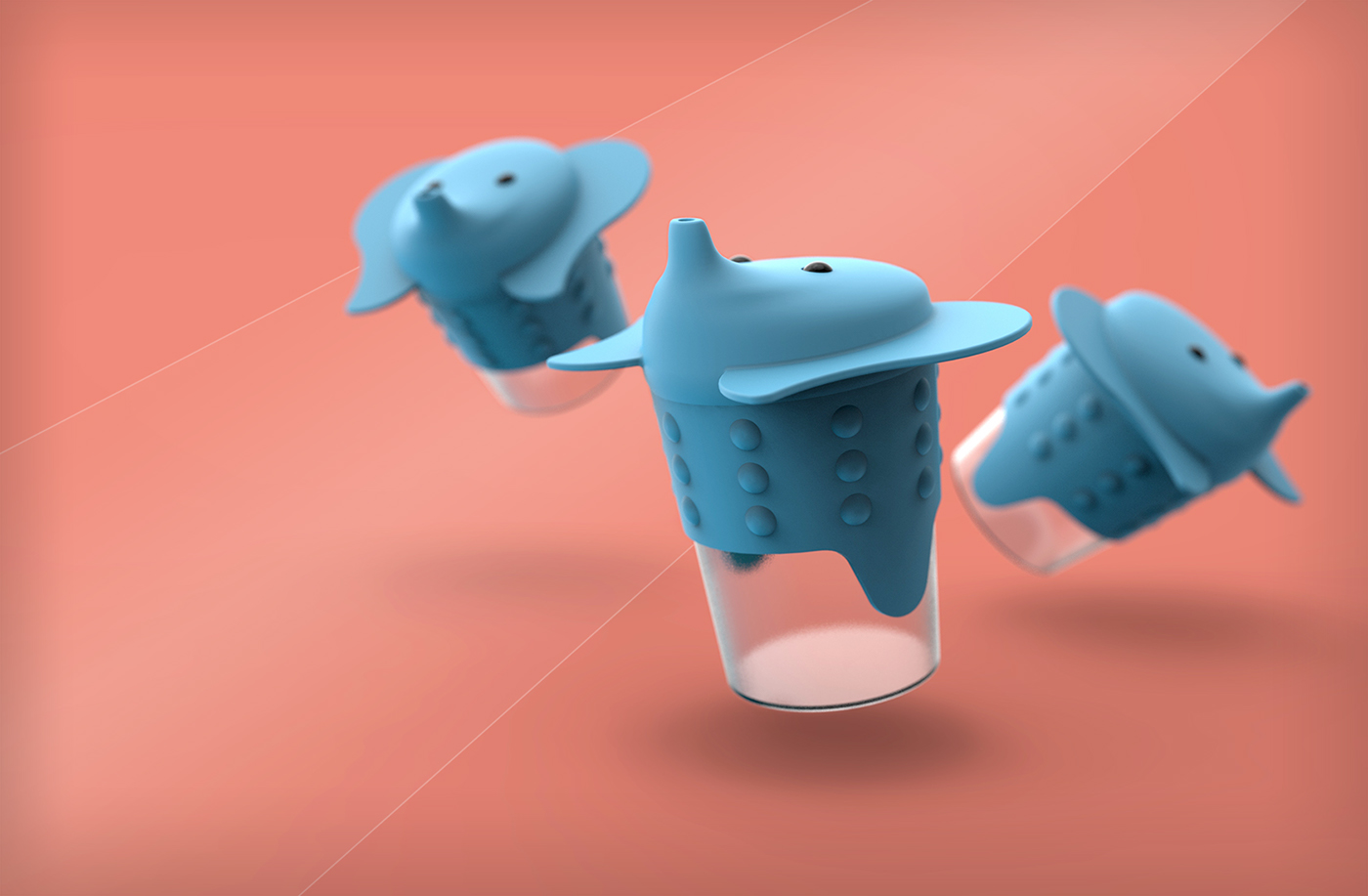Grippy Sippy，Interesting，Baked silica gel，Cup cover，Cute shape，