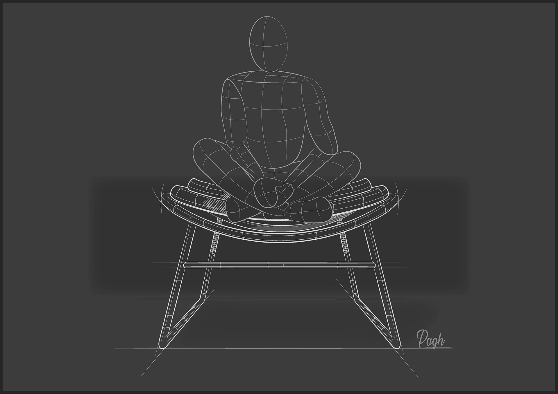 PAGH，Art meditation，inspiration，Leisure chair，