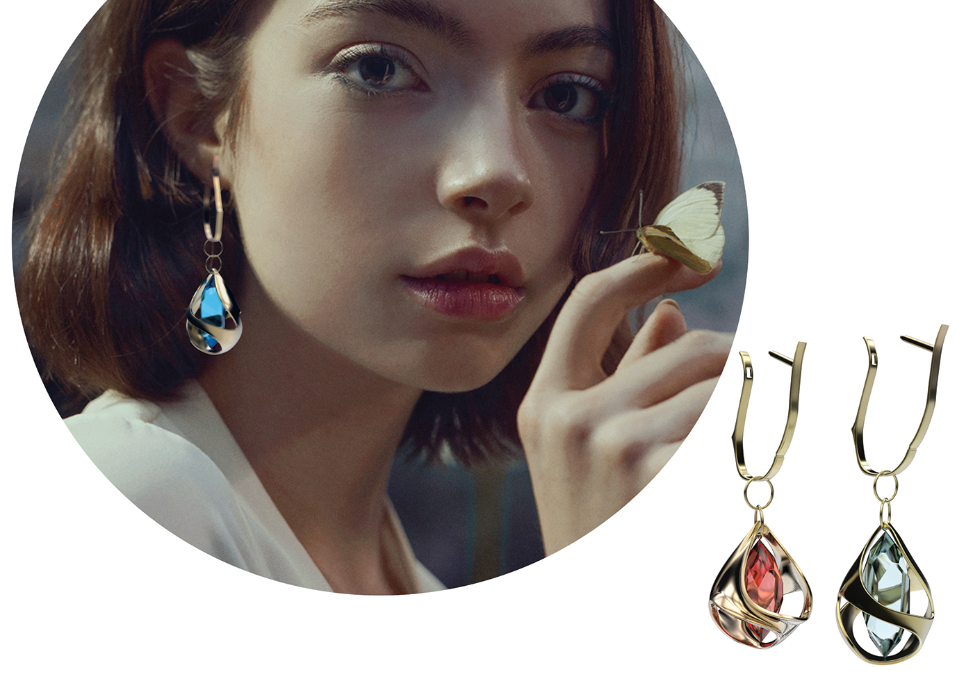 gold，jewelry，ornaments，Earrings，