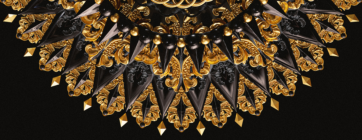 illustration，Mandala pattern，3D modeling，