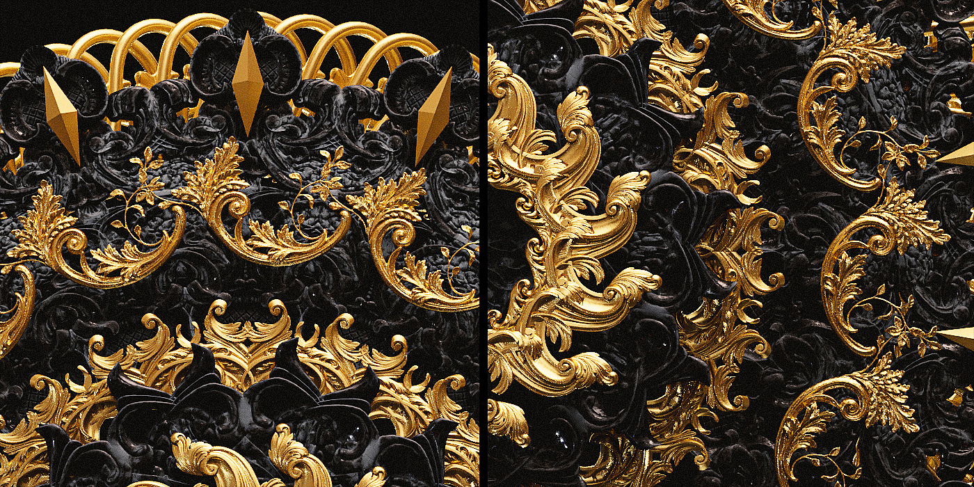 illustration，Mandala pattern，3D modeling，