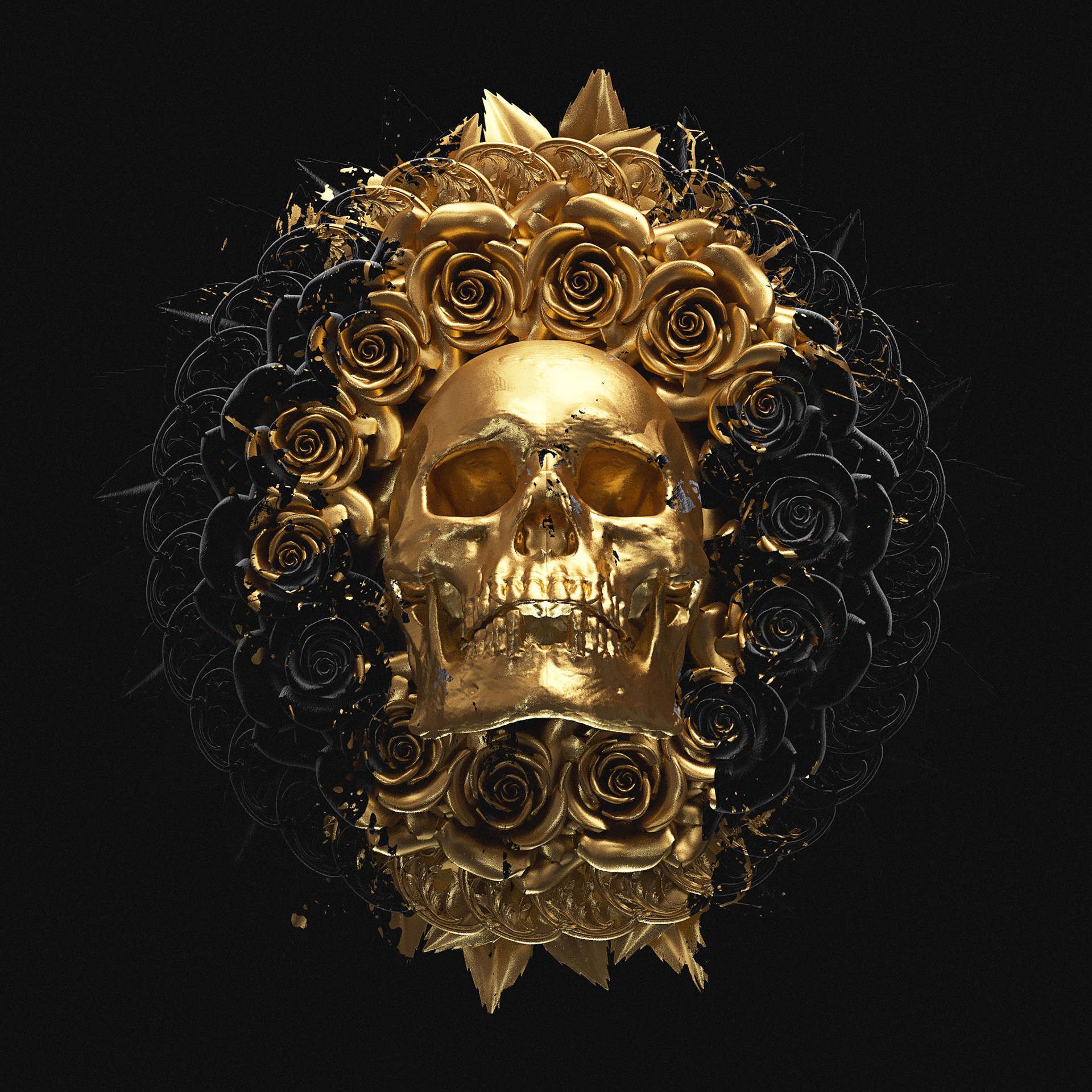 illustration，Mandala pattern，3D modeling，