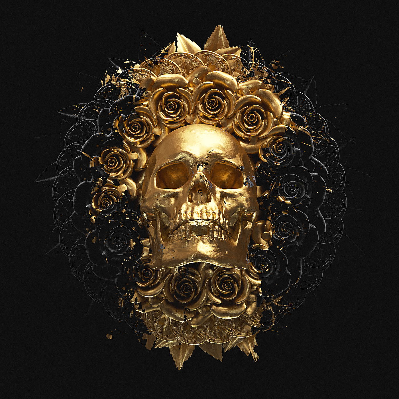illustration，Mandala pattern，3D modeling，