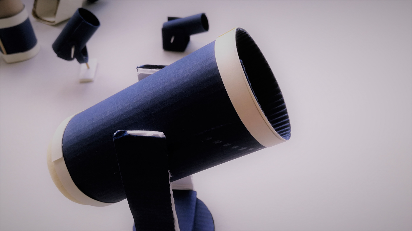 ASTRAM，sketch，black，telescope，